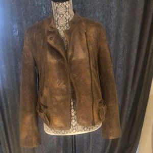 Free people pretty in python vegan leather biker jacket